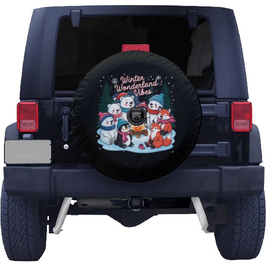 Winter Wonderland Snowflake Spare Tire Covers