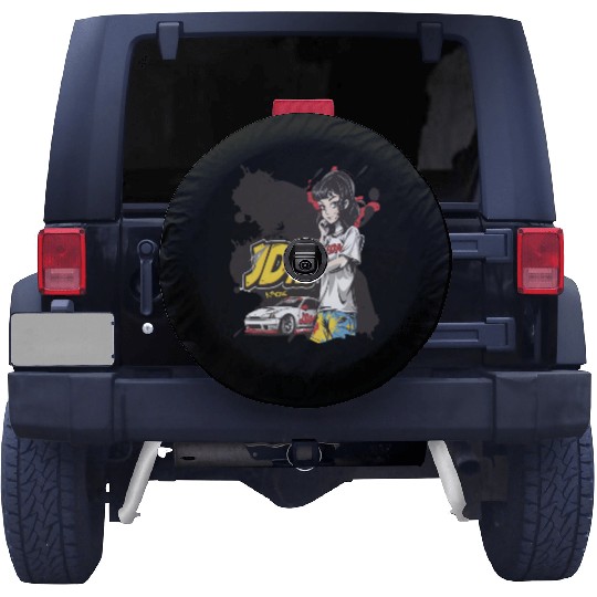 Cute Anime Girl JDM Car Street Racer Spare Tire Covers