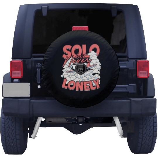 First Solo Flight Pilot Solo But Never Lonely Spare Tire Covers