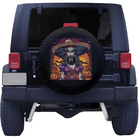 Elegant Halloween Catrina - Día de los Muertos Sty Spare Tire Covers