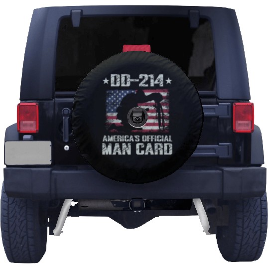 DD-214 America's Official Man Card Veteran Pride Spare Tire Covers