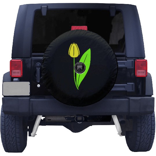Yellow Tulip Beautiful Flower Pretty Spring Summer Spare Tire Covers