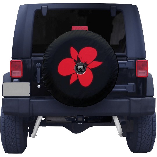 Red Beautiful Flower Spring Summer Nature Flowers Spare Tire Covers