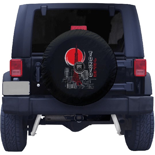Comic Retro Tokyo Japan Aesthetic Street Japanese Spare Tire Covers