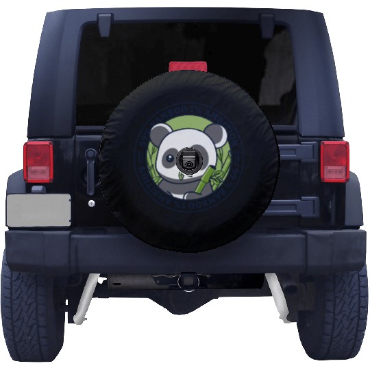 99% Bamboo 1% Ambition Panda Bear Friend Lover Spare Tire Covers