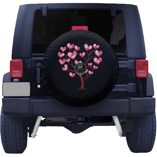 Heart Tree, Valentines Day Spare Tire Covers