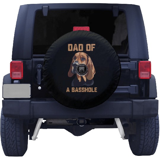 Basset Hound Spare Tire Covers Dad Of Basshole Funny Dog