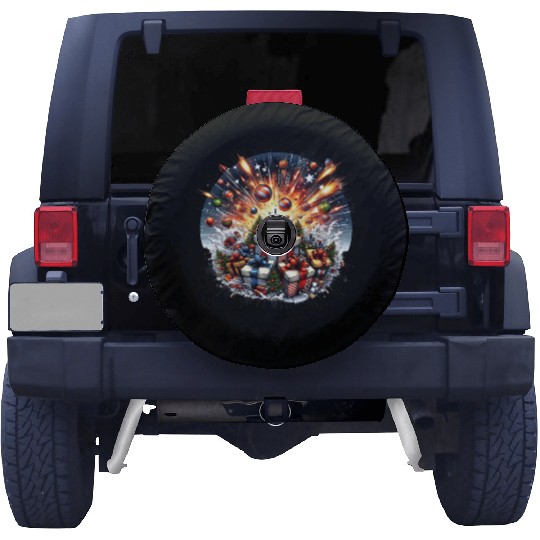 Exploding Presents Fireworks - Christmas Gifts Spare Tire Covers