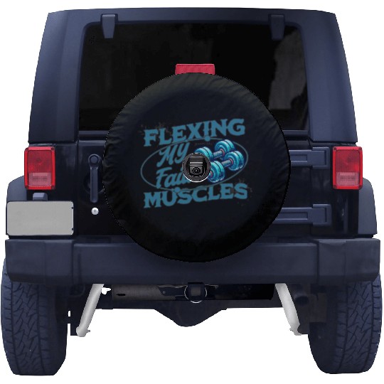 Flexing My Faith Muscles- James 2:26 Spare Tire Covers