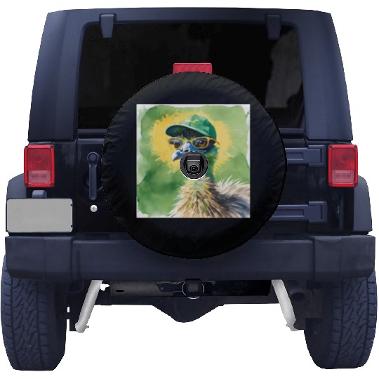 Green and Gold Emu Spare Tire Covers