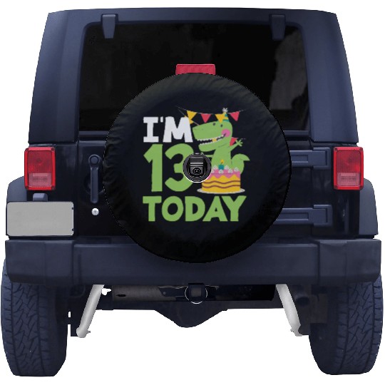 I'm 13 Today Dinosaur 13th Birthday Fun Spare Tire Covers
