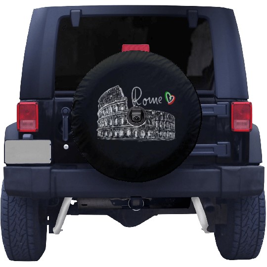 Colosseum Italy Rome sightseeing Trevi Fountain Spare Tire Covers