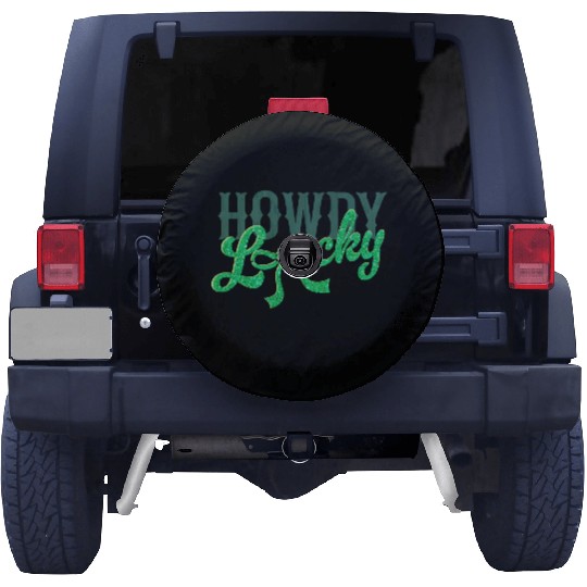 Howdy Lucky Western Cowgirl St Patricks Design Spare Tire Covers