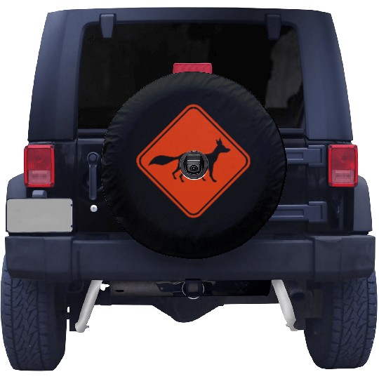 Red Fox Info Sign Caution Danger Warning Zone Cool Spare Tire Covers