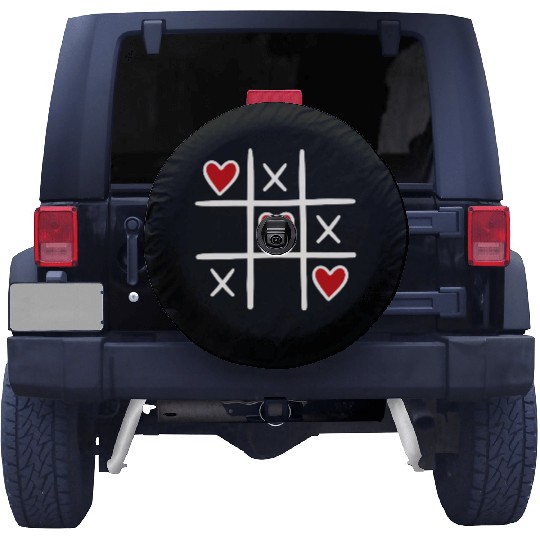 tic tac toe. valentines day gift. couple gift.dark Spare Tire Covers