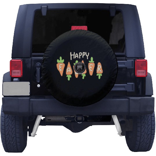 Happy Easter Cute Carrot Spare Tire Covers