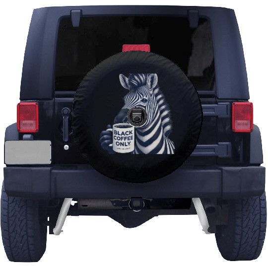 Bold Zebra Black Coffee Spare Tire Covers