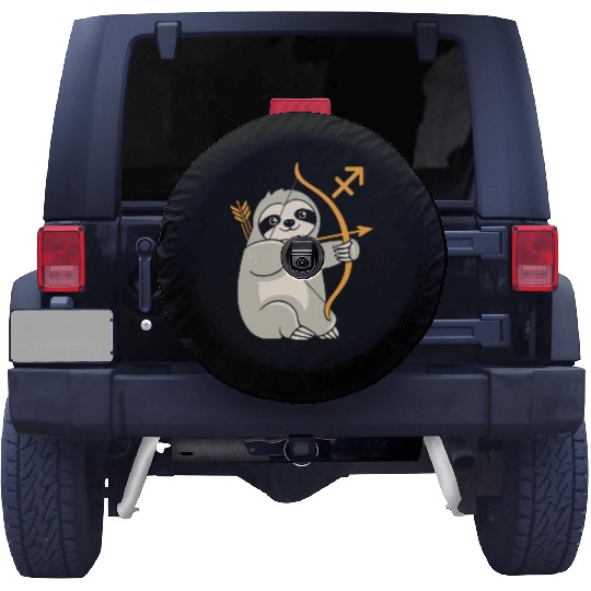 Sagittarius Zodiac Sloth Archer Adventure Spare Tire Covers