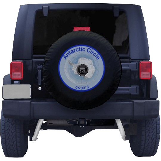 Antartic circle map with Latitude Spare Tire Covers