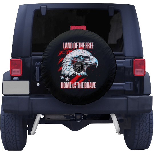 Land of the Free - Home of the Brave American Spare Tire Covers