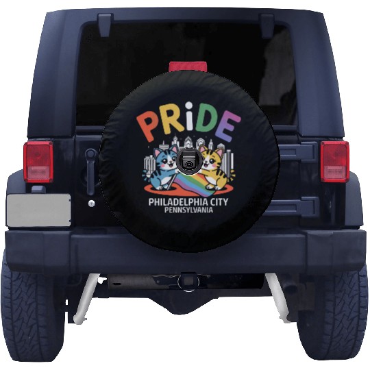 Pride Month Philadelphia City Pennsylvania USA Rai Spare Tire Covers