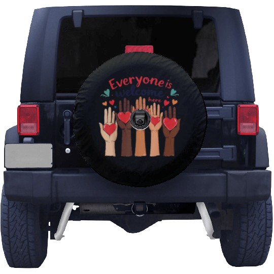 Everyone Is Welcome Here Idaho Teacher Spare Tire Covers