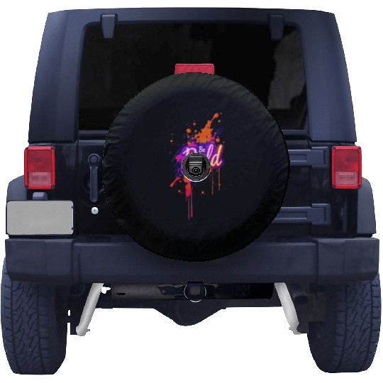 Inspirational Neon Colors Be Bold Motivational Gra Spare Tire Covers
