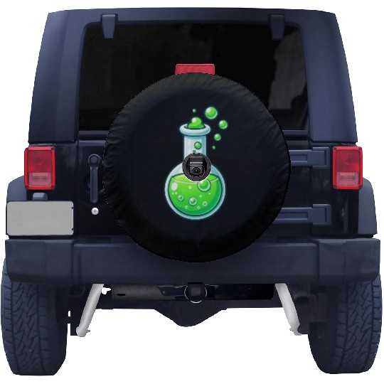 Chemistry comic funny erlenmeyer flask reaction Spare Tire Covers