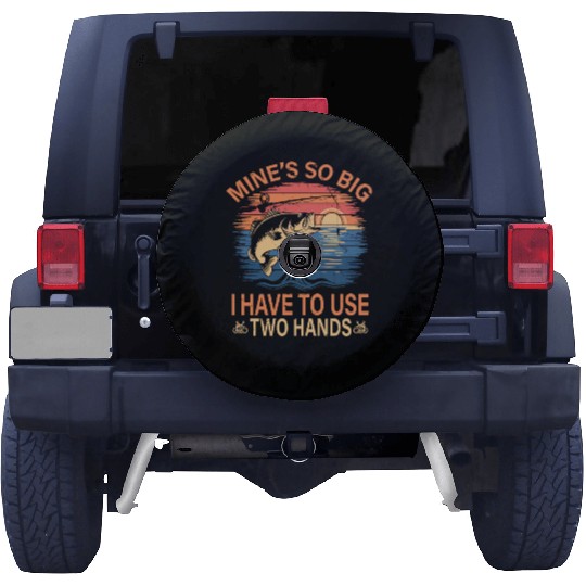Funny Dad Fishing Mine`s Big Use Two Hands Spare Tire Covers