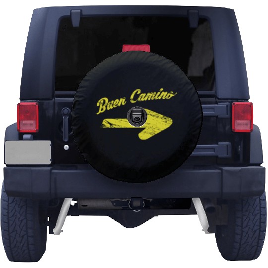 Way of St. James buen camino yellow arrow Spare Tire Covers