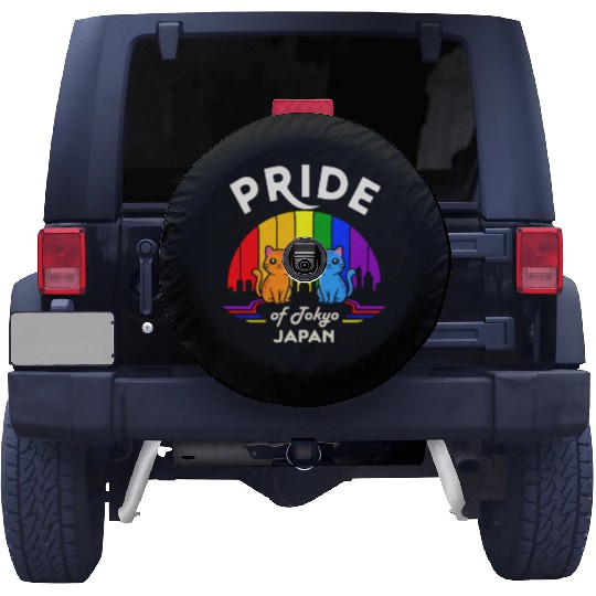 Pride of Tokyo City Japan Rainbow Flag Spare Tire Covers