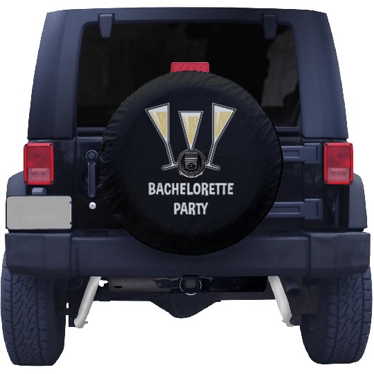 Bachelorette Party (Sparkling Wine Funnel Shut 3C) Spare Tire Covers