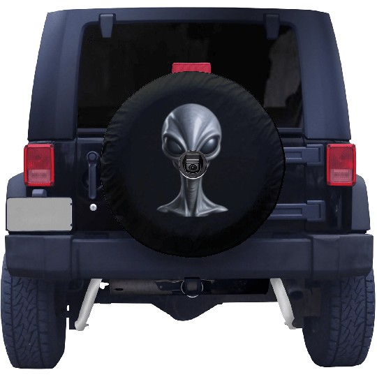 Real Tall Grey Alien Extraterrestrial Spare Tire Covers