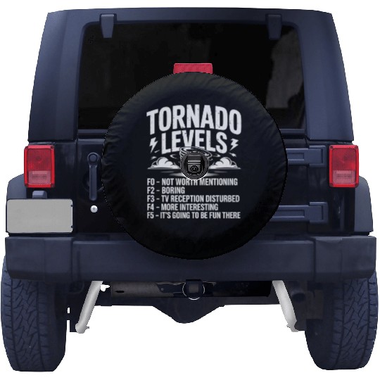 Tornado Levels Meteorology Storm Chasing Spare Tire Covers