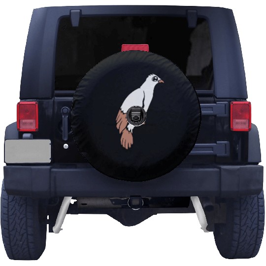 Bird raven dove sitting cable hawk eagle birdie Spare Tire Covers