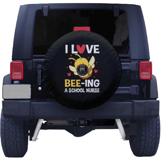 School Nurse Bee Back To School Spare Tire Covers