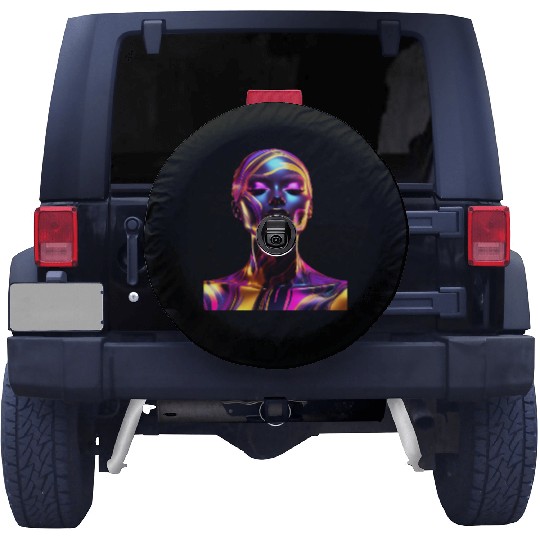 Black & Gold Marble Goddess Spare Tire Covers