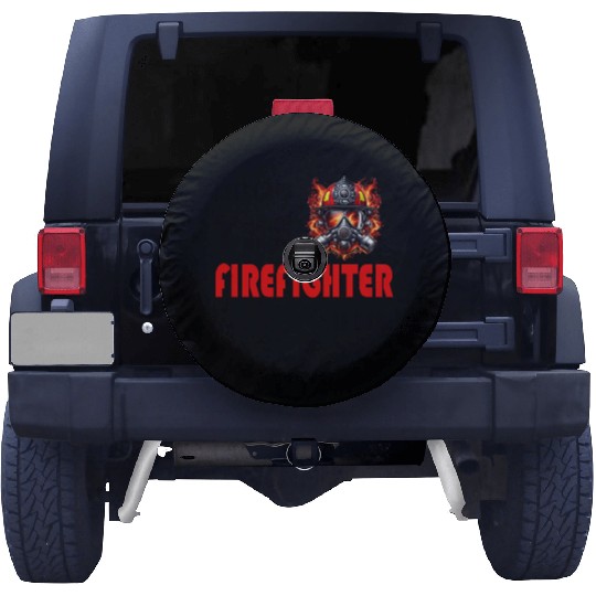 Keep Calm – The Firefighter is Here Spare Tire Covers