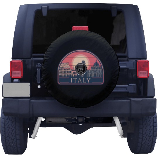 Iconic Italy Landmarks at Sunset Spare Tire Covers