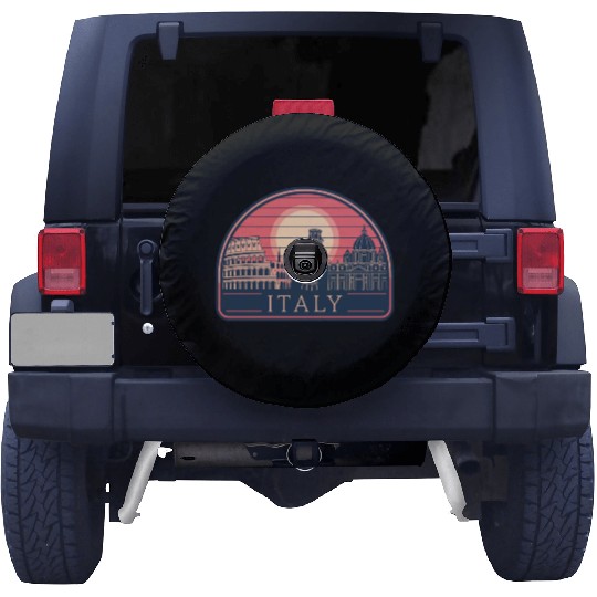 Iconic Italy Landmarks at Sunset Spare Tire Covers