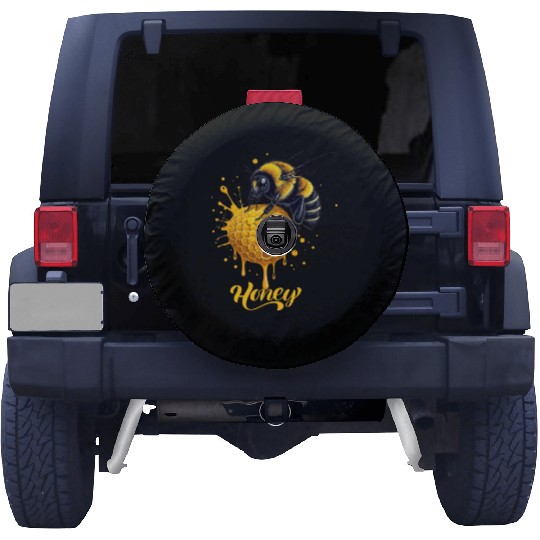 Bee & Honeycomb Art – Sweet Nature Graphic Spare Tire Covers