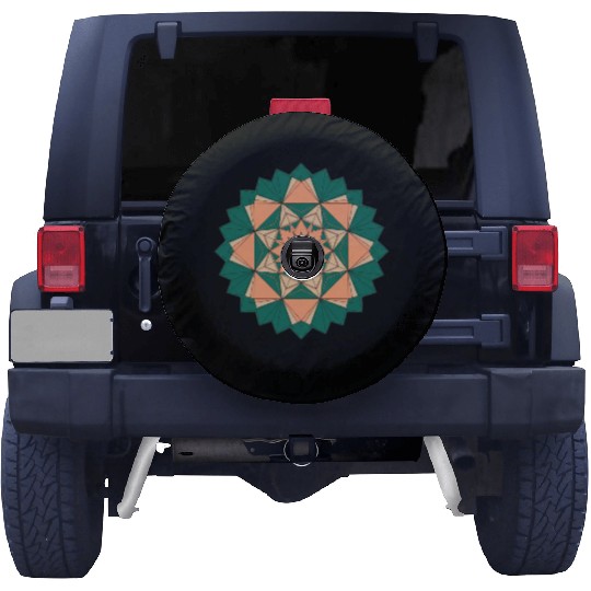 Abstract Starburst Mandala Spare Tire Covers
