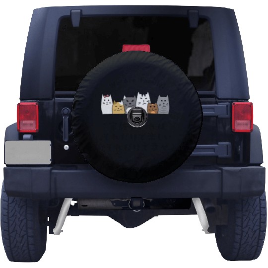 Cat Family Love Black Spare Tire Covers