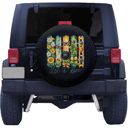 Let It Bee Positivity Spring Summer Spare Tire Covers