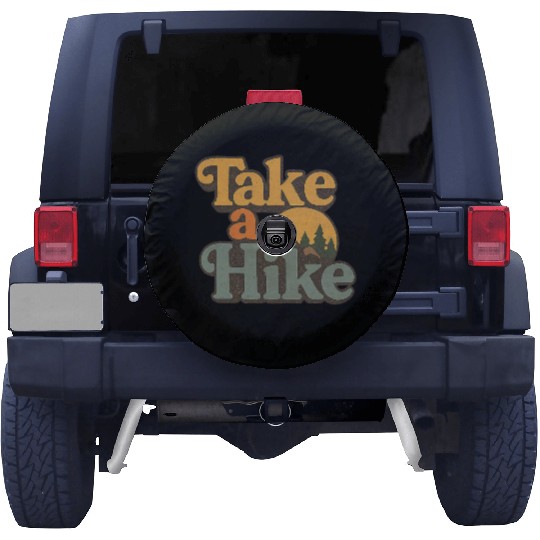 Take A Hike Retro Mountain Spare Tire Covers