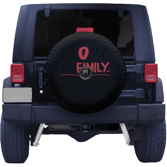 Love Family Handwritten Quote Design Spare Tire Covers