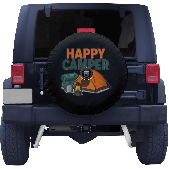 Happy Camper – Cozy Camping Vibes Spare Tire Covers