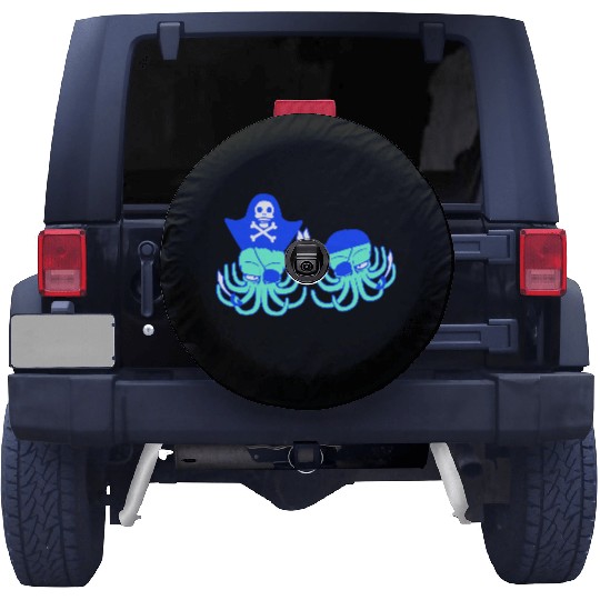 Two octopus pirate sailing crew captain privateer Spare Tire Covers