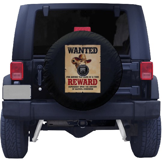 Wanted Cowgirl Reward Poster Spare Tire Covers