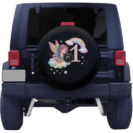 Magical Rainbow Fairy Elf 1st Birthday Girl Spare Tire Covers